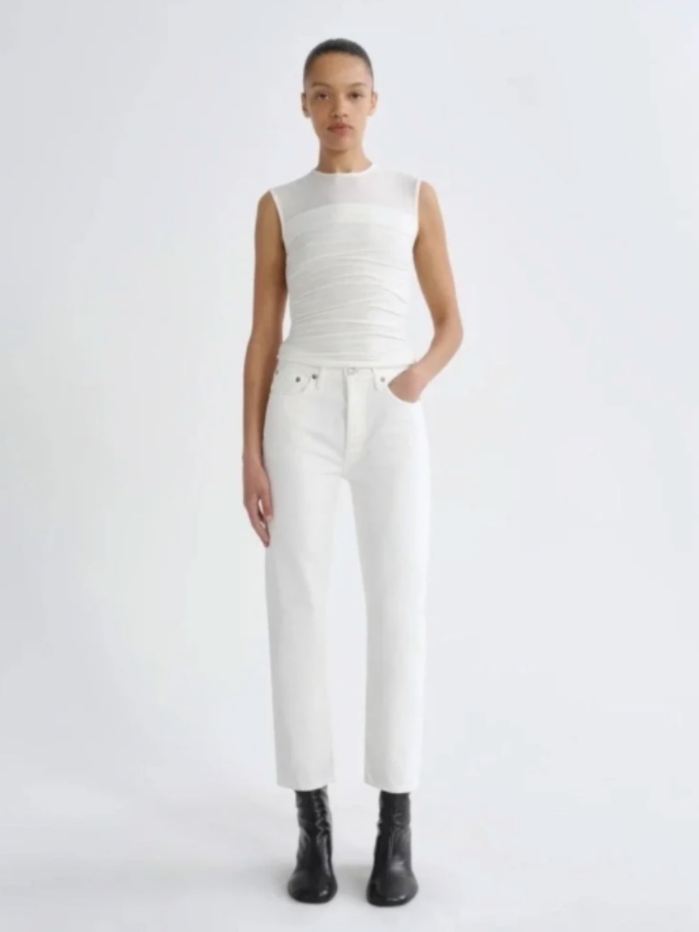 AGOLDE Riley Crop NWOT Women’s 29 White Straight-Leg Jeans